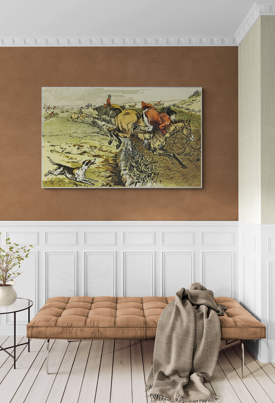 Museum Quality Wall Art Ideas:  Fox Hunt illustration 19th century