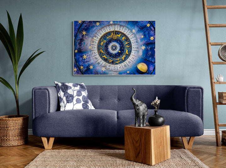 Astrology Inspired Wall Art Ideas: Blue & Gold Zodiac